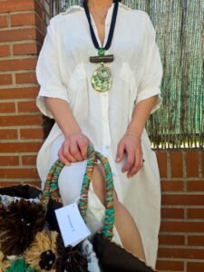 vestido lino 100%