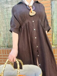 vestido lino 100%