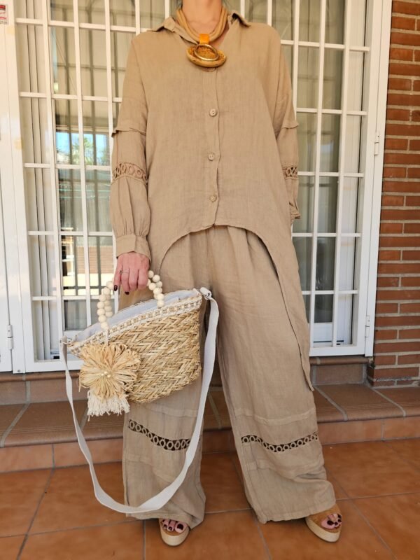 conjunto de lino puro