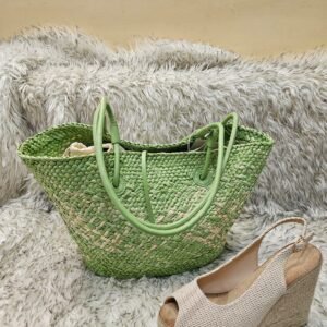 Cartera rafia y plataformas