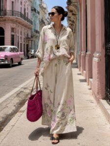 conjunto de lino 100 %