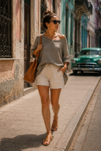 blusa y chor de lino