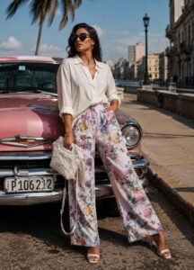 pantalon y blusa de lino