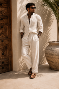 camisas y pantalones de lino