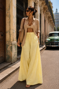 pantalonetas de lino puro